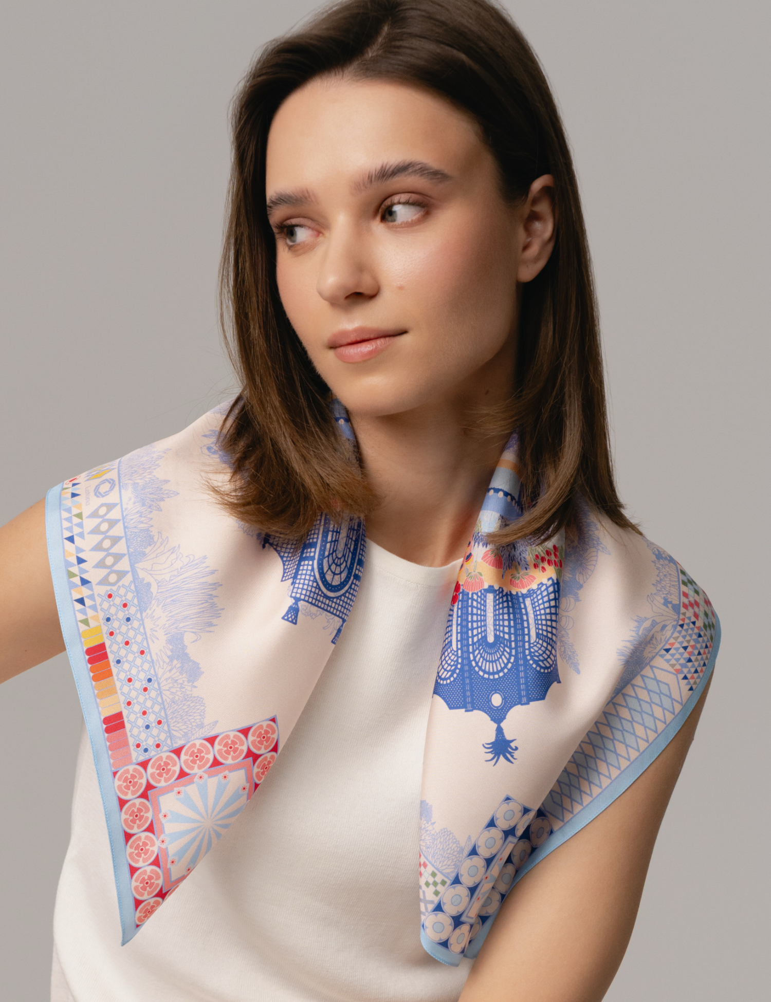 Картинка Шовкова хустина «Garden Blue»